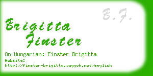 brigitta finster business card